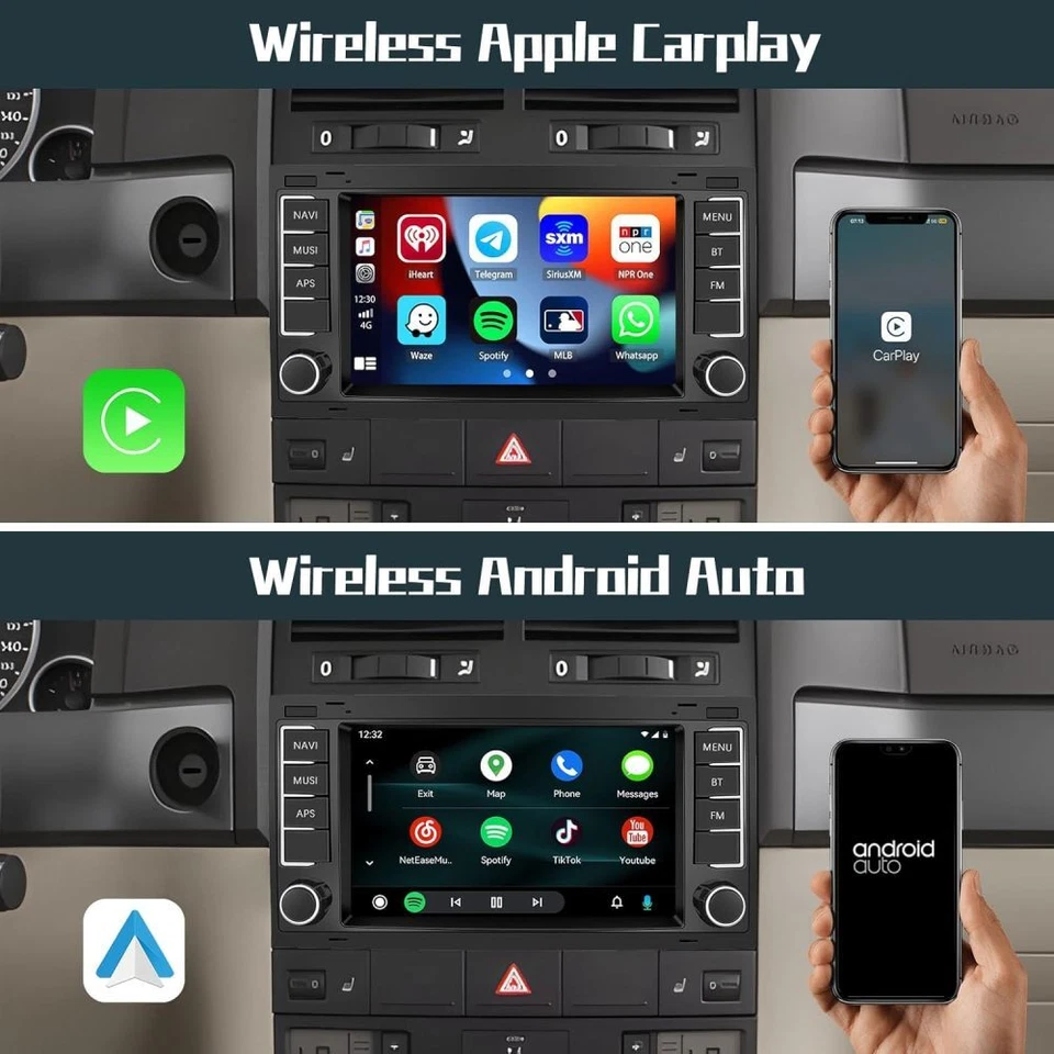 DAB+ 4+64GB CarPlay GPS Android 15 Autoradio BT Für VW Multivan V T5 Transporter - Bild 3 von 4