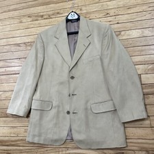 Vtg Norm Thompson Suede Jacket Men 41R Western Made USA Blazer Tan Brown 41