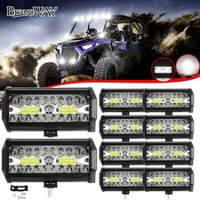 10x 7inch White Led Work Light Bar Offroad Atv Fog Truck Lamp 4wd Vs 6 8 10