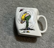Golf Mug The Results Of Over Swing Twisted Coffee Cup Vtg 1991 Funny Fathers day