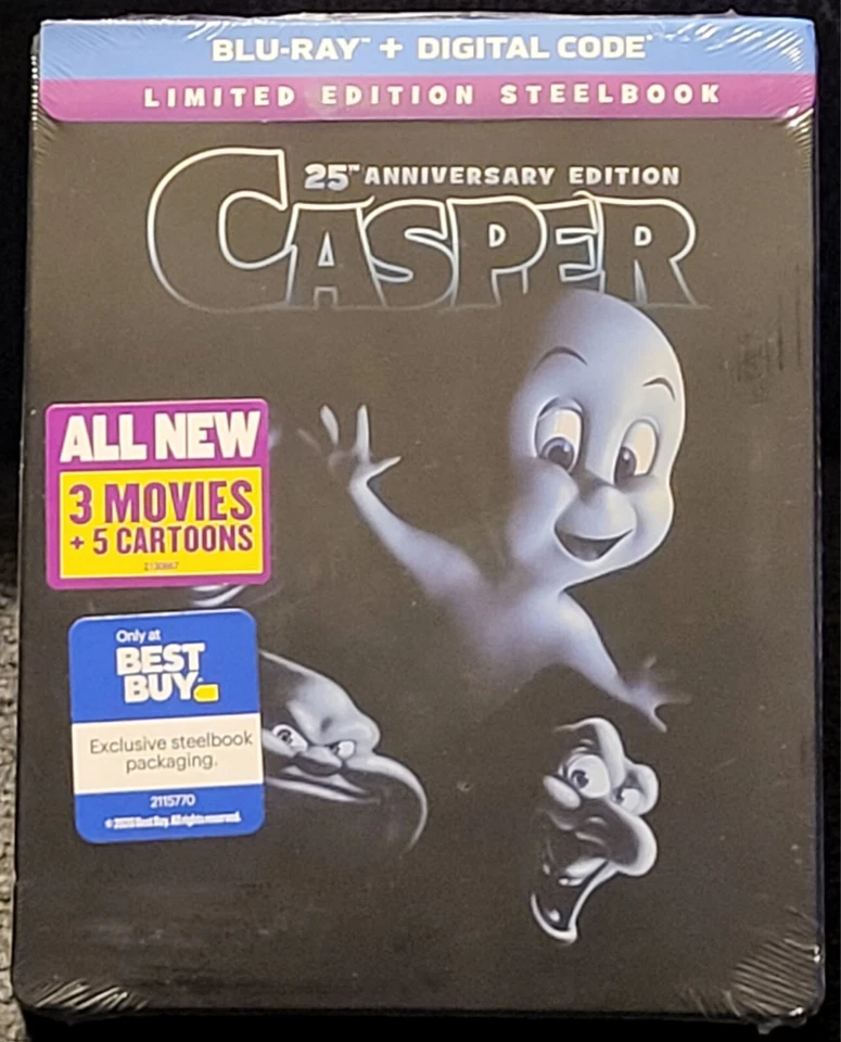 CASPER 25TH ANNIVERSARY EDITION BLU-RAY BEST BUY EXCLUSIVE STEELBOOK + Wendy DVD - Image 2 of 4