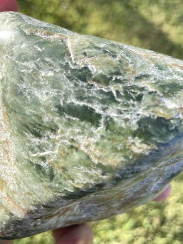 New Zealand Greenstone Jade MAORI Pounamu Nephrite BIG PEBBLE 155X100X60 1185Gms - Picture 7 of 9