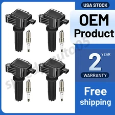 4 Ignition Coil Pack UF670 and Spark Plugs For 2015-2017 Discovery Sport 2.0L L4