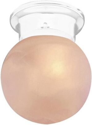 Trans Globe 3607 White Flush Mount Ceiling Light Fixture Indoor Lamp