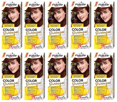 10x Schwarzkopf Palette Color Shampoo Hair Color 4-68 (236
