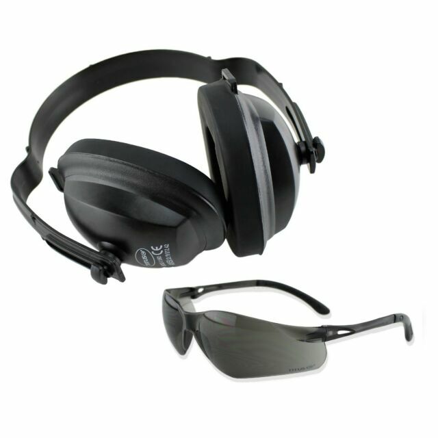 Titus Safety Glasses & Earmuff Combo Black Onyx B1/g3 Z87 Ear Eye