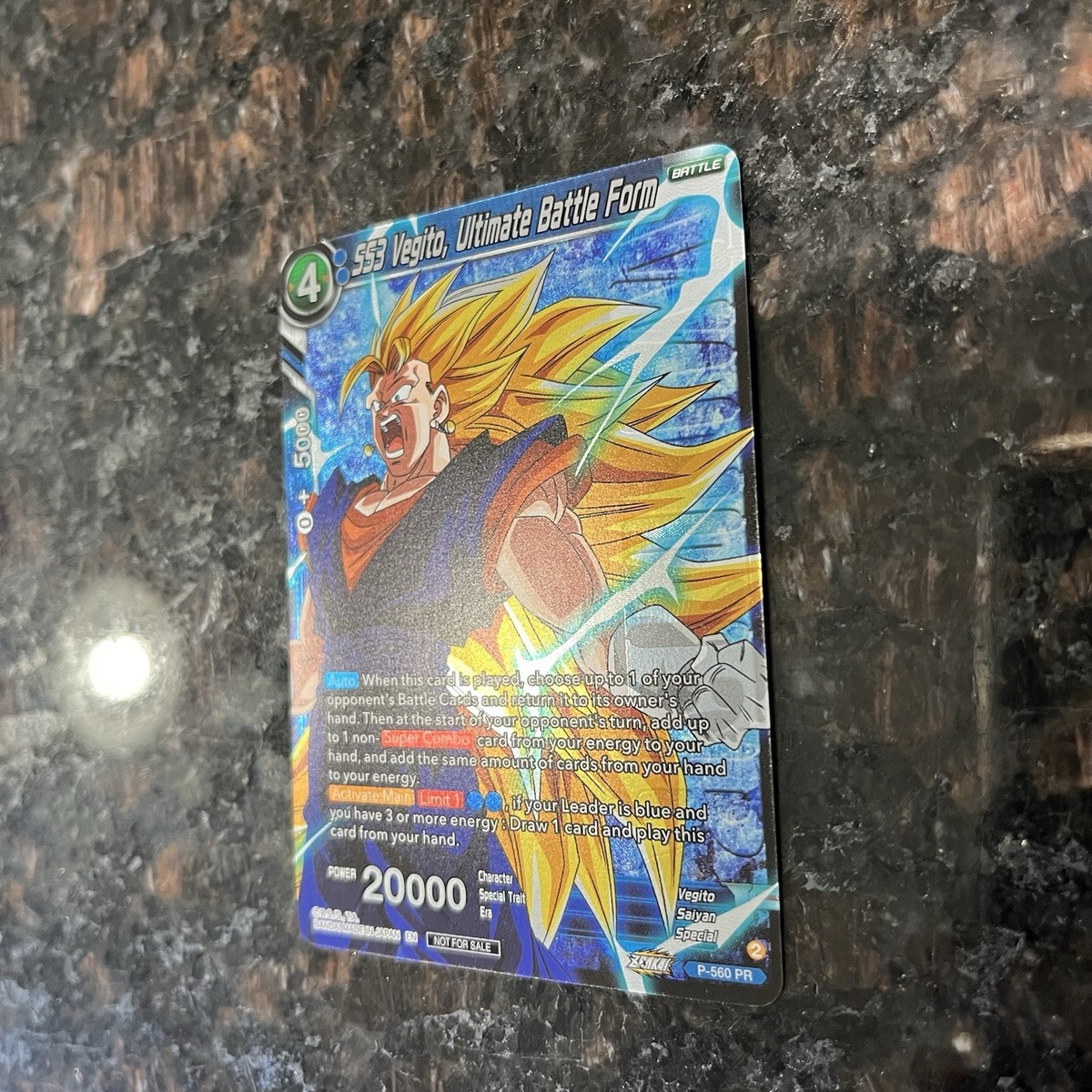 SS3 Vegito Ultimate Battle Form WINNER Foil Dragon Ball Super Card