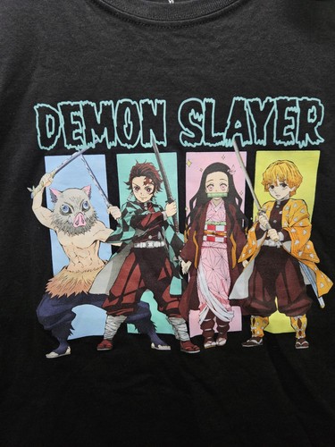 Anime Demon Slayer Unisex (Sz XL) Kimetsu no Yaiba Group Press Graphic Shirt New - Picture 2 of 7