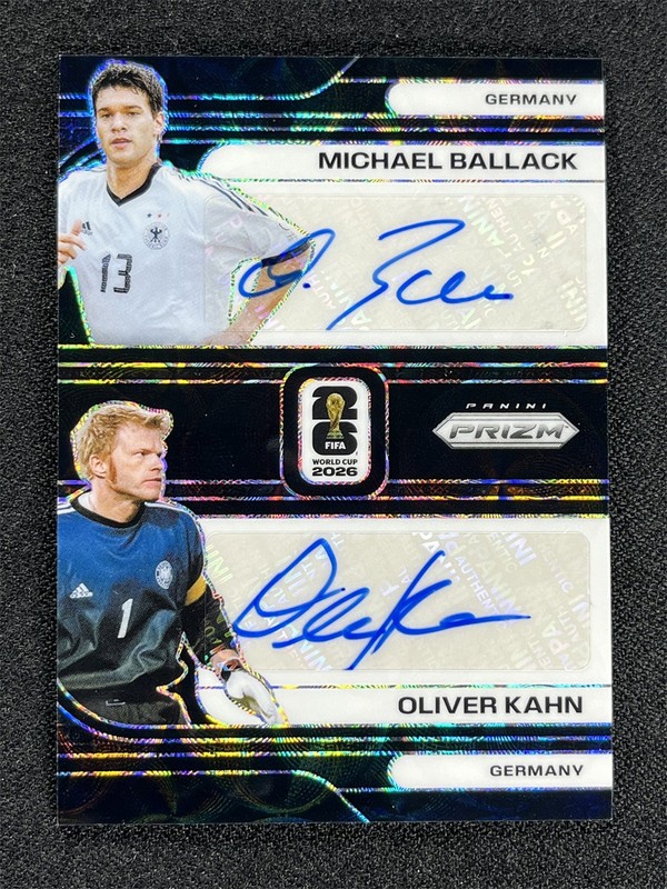 1/1 One Of One ! 2026 Prizm Michael Ballack/Oliver Kahn Black Choice Dual Auto