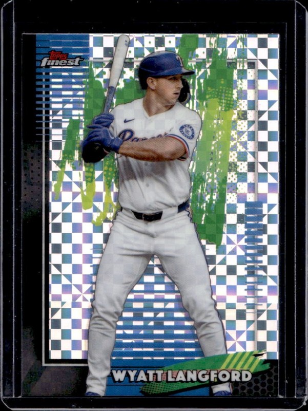 2026 Topps Finest Wyatt Langford X-Fractor #67 Rangers