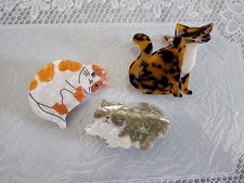 NEW Pink Linen Meow Cat Grey Orange Cats Hair Claw Clip Accessory Set of 3 /2pc