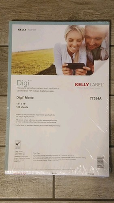 #ad HP Indigo Digital Press Matte Digi Paper 12x18 Kelly Label 100 Sheets New $115.00