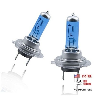 2 Pcs H7 Halogen Headlight Bulb,100w 12v,Ultra White Front Fog Bulb, High