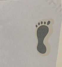 Original Vintage Footprint Mini Iron On Transfer