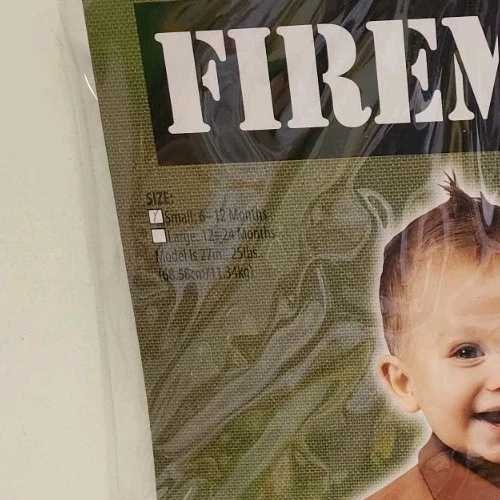 Fun World Fireman Infant Costume Jumpsuit 6-12 months B0031 - Image 3 of 4