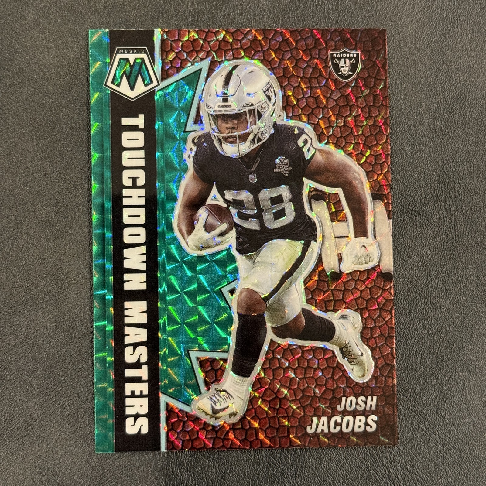 2021 Mosaic Josh Jacobs #TM-9 Touchdown Masters Mosaic Green Las Vegas Raiders