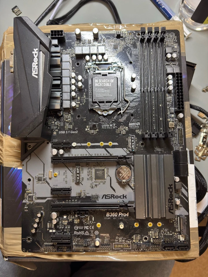 Mainboard ASRock B360Pro4 mit Sockel 1151 für Intel 8. und 9. Generation