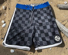 Men's Vans Board Shorts Sz 29 Surf Short Checkerboard Swim Beach Short Skater