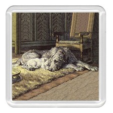 IRISH WOLFHOUND WESTIE TERRIER  Dog Acrylic Coaster Drink Cup Mat Great Gift
