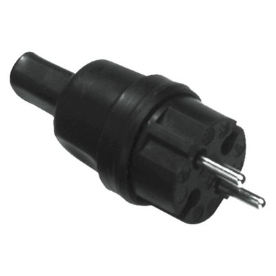 Bachmann 740.002 Konturenstecker Gummi, Silikon  250 V Schwarz IP44