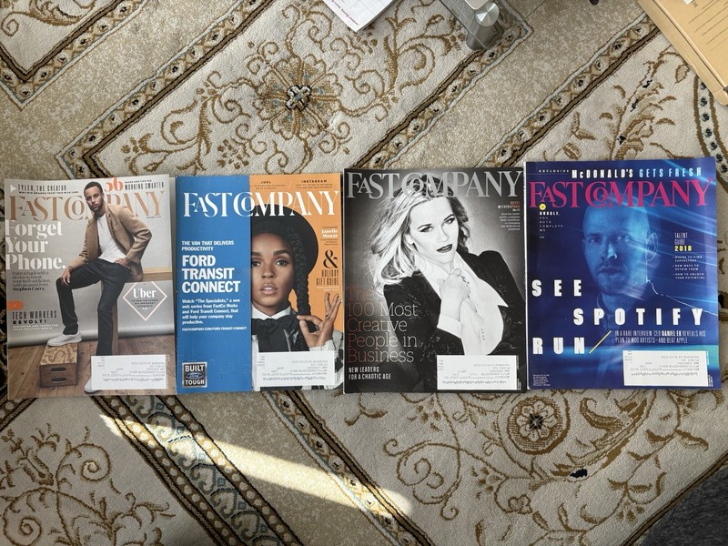 Six Fast Company Magazines, 2018, 2019  Editions