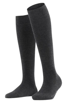 Falke L92603 Womens Anthracite Soft Merino Knee Socks Size 6.5-7.5