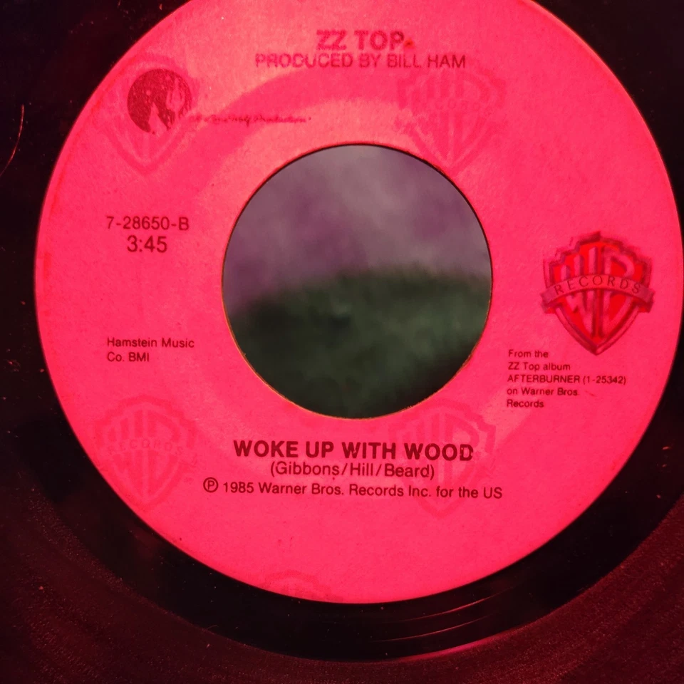ZZ TOP Vel cro Fly/Woke Up With Wood 45 7" POP CLASSIC ROCK Record Vinyl Records - Image 2 of 4