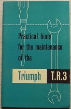 Triumph Tr3 Car Instructions Handbook C1957 501528 5th Edition 1st Printing