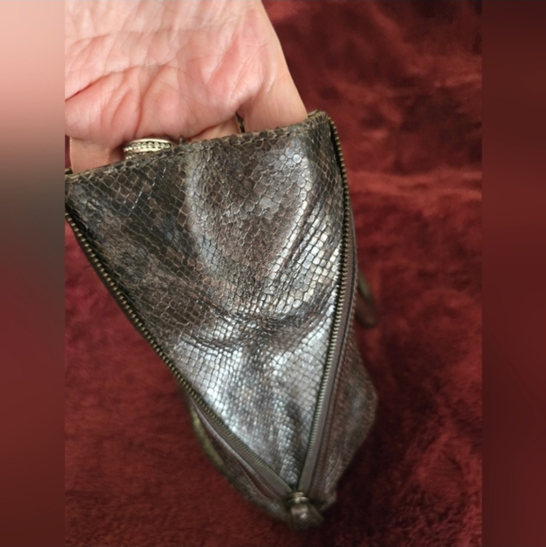 Coach Kristen Python Embossed Leather Shoulder Bag - image 16