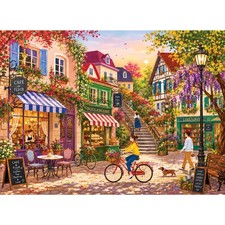 European Town Autumn Lane Jigsaw Puzzle for Adults 500 Pieces 20.5 x 15 Inch