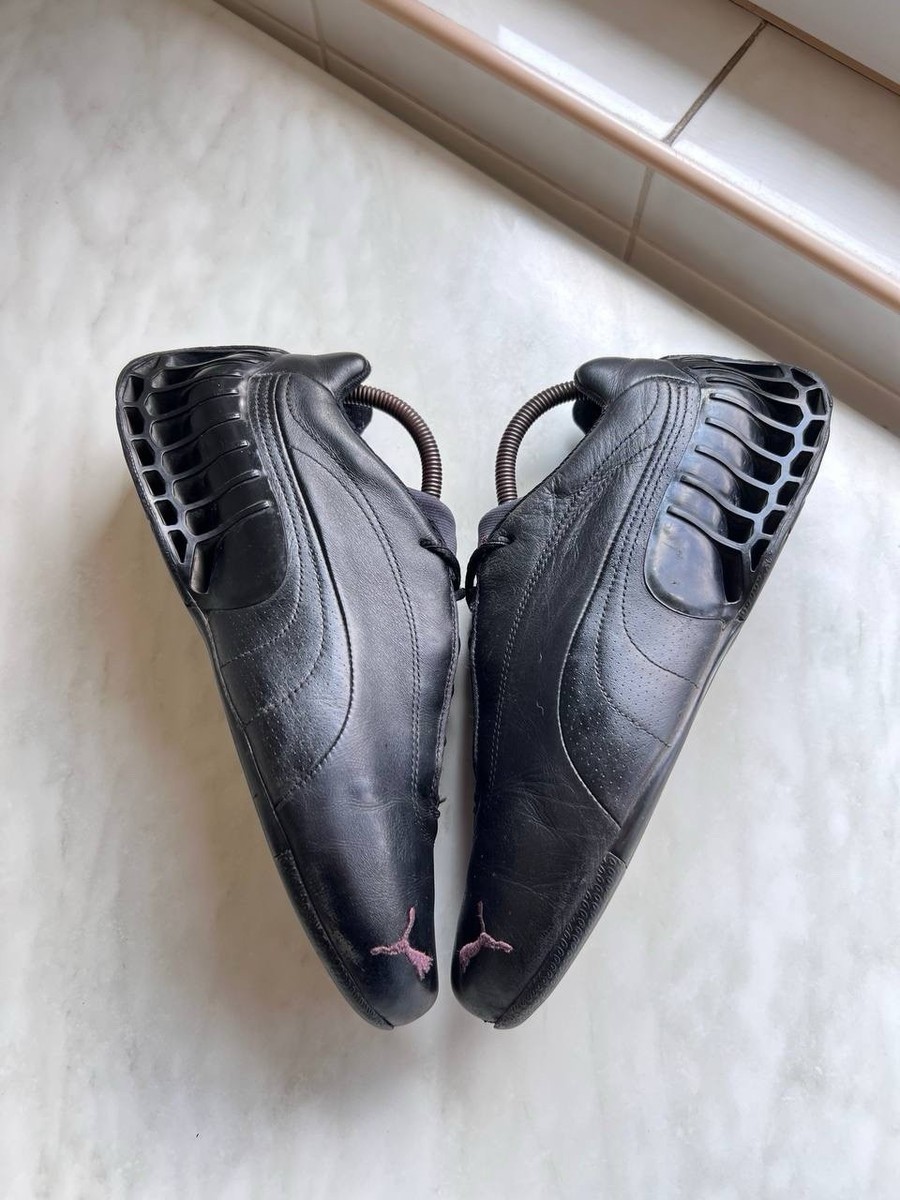 Vintage 2000's Y2K Puma Structure Cat Leather Sneakers Black
