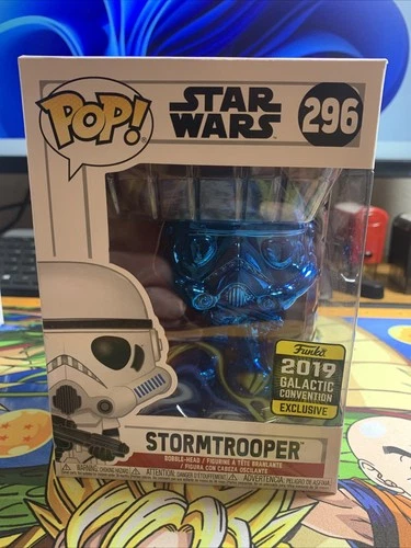Funko Pop! Vinyl: Star Wars - Stormtrooper Blue/Chrome- Galactic Collection Excl