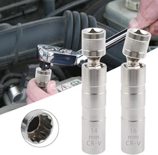 14mm&16mm(5/8") Spark Plug Socket Set,Thin Walled Magnetic Spark Plug Socket,Car