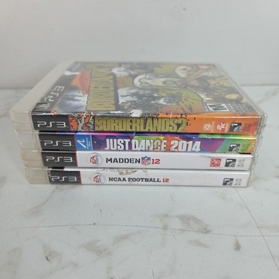 Lot Of 4 PS3 Games Borderlands 2 Just Dance 2014 Madden 12 NCAA Football 13