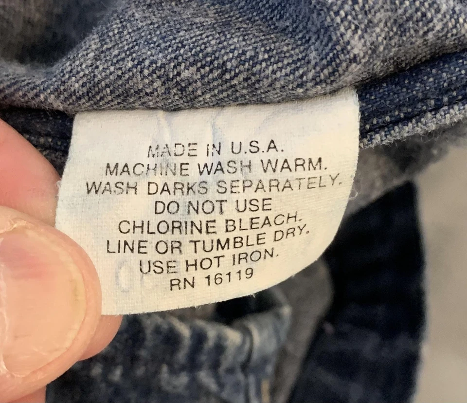 Mono Big Mac DE COLECCIÓN Para Hombre 30x30 Azul Denim Babero Hecho en EE. UU. Carpintero Años 90 Foto 3 de 4