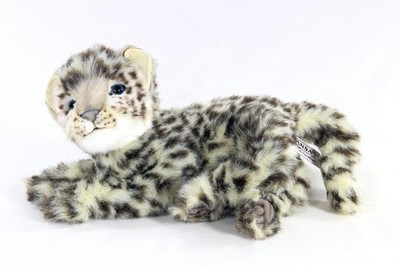 Hansa liegendes Schneeleopard Junges 6304 Stofftier. Tierliebhaber Teddy Geschenk. Kinder.