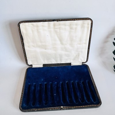 Antikes Leder bestücktes Etui Box für Messer, leer