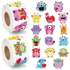 Colorful Monster Stickers - 1000Pcs Waterproof Decals for Kids Party Decor