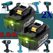 2X 8000mAh 18V 8.0Ah BL1830B BL1860B Li-Ion Battery For Makita BL1840B BL1850 AU