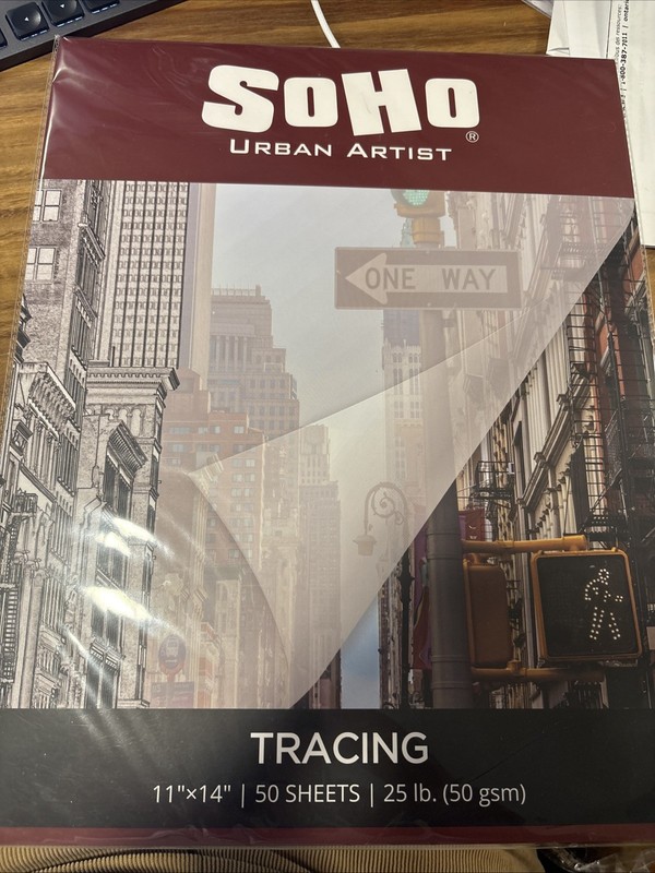 SoHo Urban Artist Vellum Tracing Paper Pad 11x14 - Translucent Vellum Paper f...