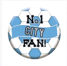 18 Inch Helium Round Foil 'No. 1 City Fan' Balloon (Uninflated)
