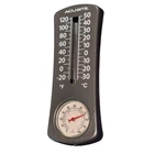 Vintage AcuRite Analog Indoor Outdoor Metal Thermometer C/F &Humidity Wall Mount