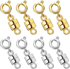 OHINGLT Strong Magnetic Necklace Clasps and Closures,Gold and Silver Plated Jewe