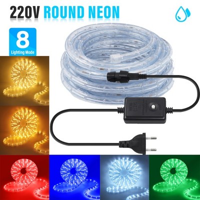 8 Modi LED Lichterschlauch Lichtschlauch Lichterkette IP67 Außen/Innen 1m-100m