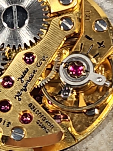 B167 Vintage JULES JURGENSEN 1740 Watch Co 17j 18mm Movement PARTS REPAIR - Picture 8 of 10