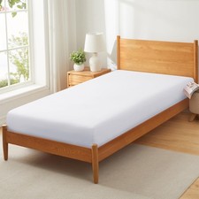 Vonty 1Pcs White Cot Sheets 31" x 75" - 1800 Thread Count Cot Microfiber Fitt...