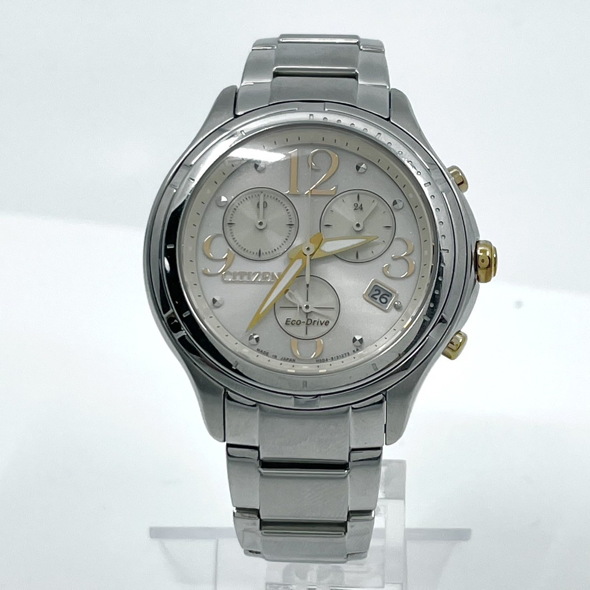 Authentic CITIZEN Eco-Drive Chronograph H504 Solar Ladies Watch