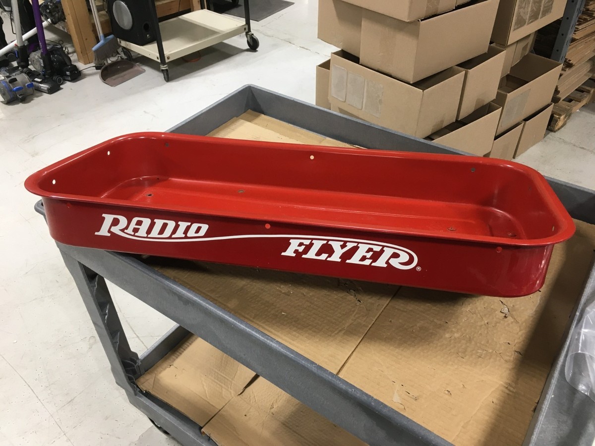 Vintage Radio Flyer Model # 22 Trav-ler Steel Wagon Metal Bed Body