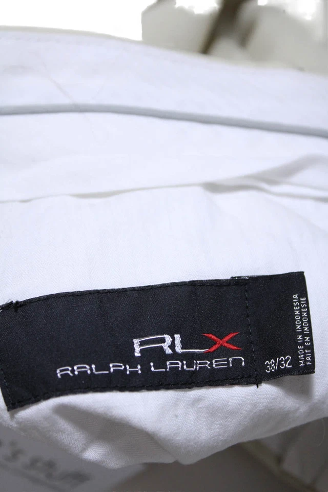 Pantalones de vestir RLX Ralph Lauren para hombre caqui plisados pierna recta talla 38X32 Foto 4 de 4