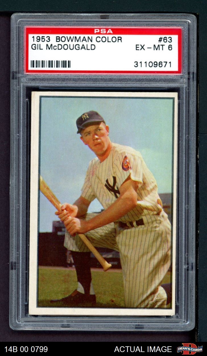 1953 Bowman #63 Gil McDougald Yankees PSA 6 - EX/MT